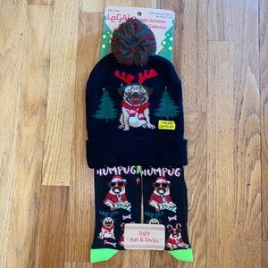 NEW Pug hat & sock set